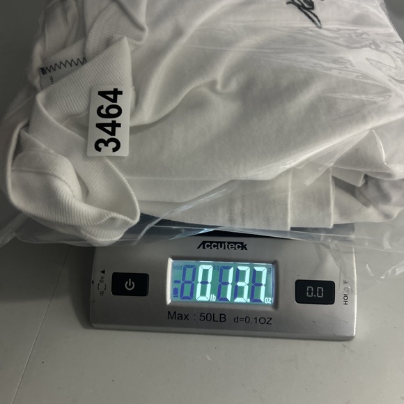 Reigning Champ Shirt Mens XL White Crewneck Spell Out Streetwear FLAW - Picture 11 of 11